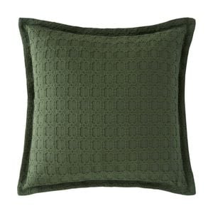 Bianca Mossbury Olive Green Textured Cotton European Pillowcase 65x65cm