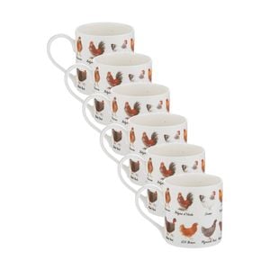 6x Ashdene Best In Breed Farm Drinking Mug Cup Chicken Animal Art