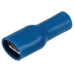 Narva 4 / 6.3 x 0.8mm 1/4" Blue Double Crimped Flared Vinyl Fully Insulated Female Blade Terminal - 10 Pack