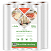 AUSPURE Vacuum Sealer Bags, 28cm x 6m, 6 Rolls for Food Storage