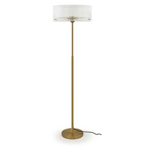 Medici 400mm Round Glass Floor Lamp - Gold