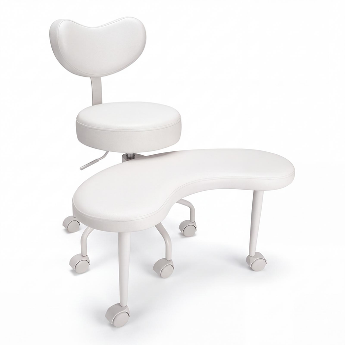 Lauft Ergonomic Kneeling Chair, Multi-Adjustable Cross-Legged Meditation, White