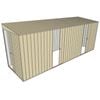 Build-a-Shed 1.5 x 5.2 x 2m Dual Single Sliding Side Door Skillion Shed - Cream