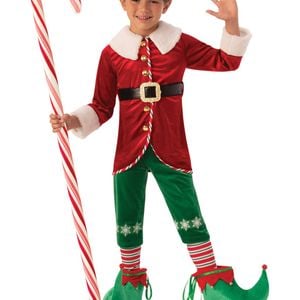 Deluxe Boys Magical Christmas Elf Costume - Medium