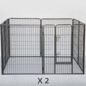 Yes4pets 16 Panels 100 Cm Heavy Duty Pet Dog Cat Puppy Rabbit Exercise Playpen Fence