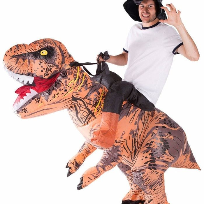 Inflatable Piggyback Ride On T-rex Dinosaur Adults Costume - One Size