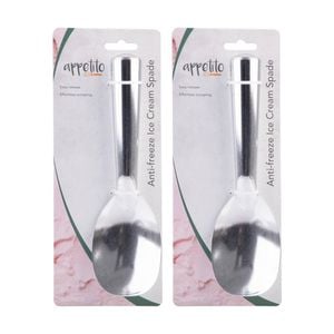 2pk Appetito Polished Aluminium Anti-freeze Ice Cream Spade Tool