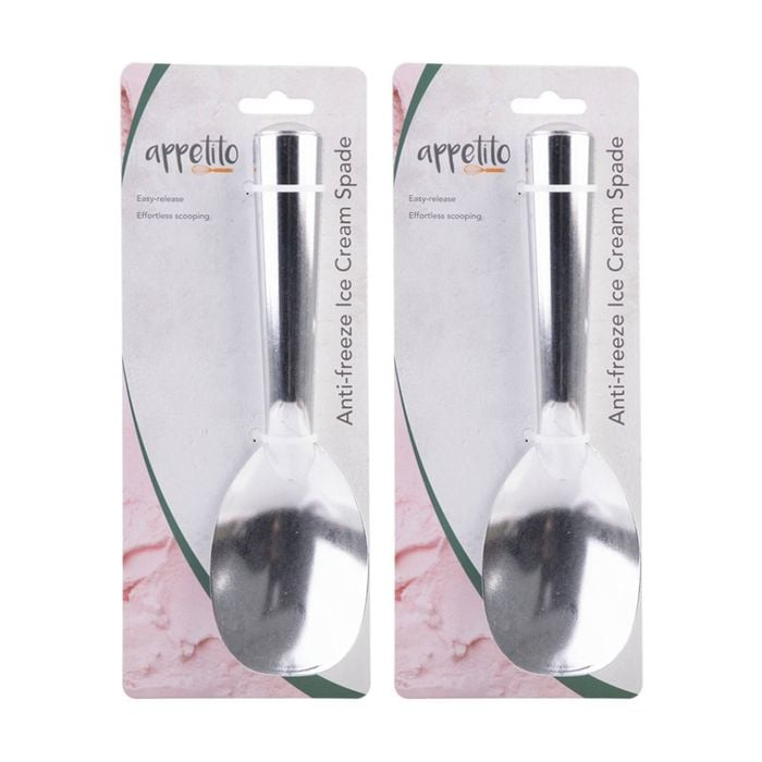 2pk Appetito Polished Aluminium Anti-freeze Ice Cream Spade Tool
