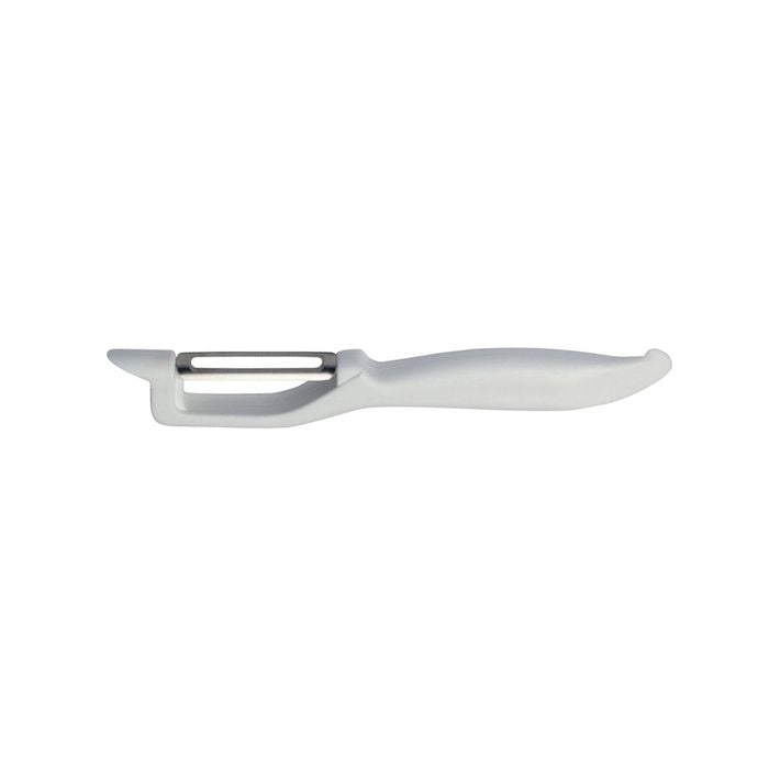 Cuisena Plastic/Stainless Steel Comfort Swivel Peeler - White