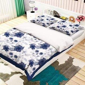 3D Flower Blossoms 150 Bedding Set Pillowcases Quilt Duvet Cover Set Queen King