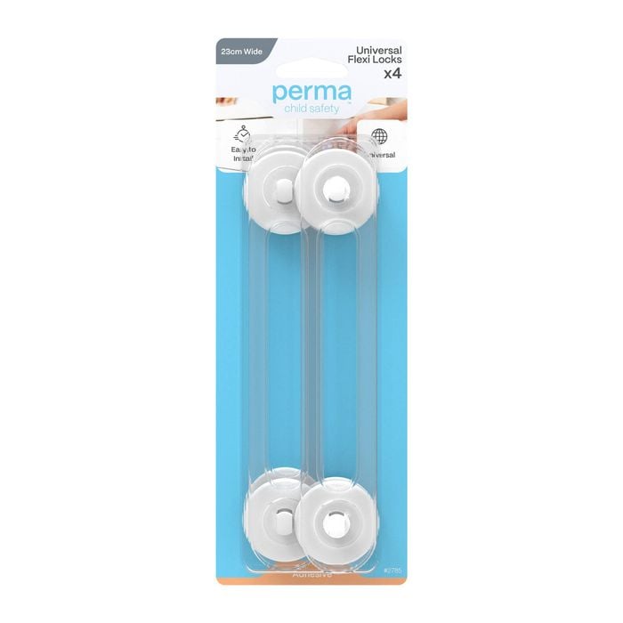 Perma Child Safety Extra Large Adhesive Flexi Locks - 4 Pack