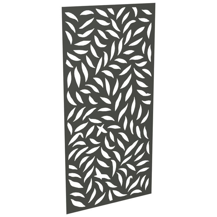 ProtectorAl 300-1200w x 1201-2400h Woodland Grey Large Leaf Unframed Solid Aluminium Decorative Panel