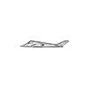 Ignite Laser F-117 Nighthawk - Stealth Attack Aircraft Silhouette Metal Wall Art Coated Black 47 inch - 120 cm