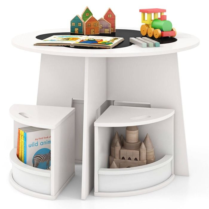 Costway 5pcs Table & Chair Set Activity Play Desk