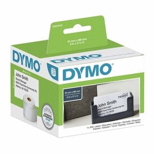 Dymo Label Writer Badge/ Appt Cards 51mm X 89mm - White