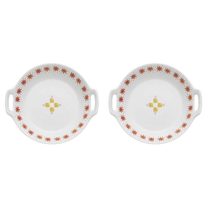 2PK Porto Fiesta Porcelain Shallow Serving Bowl 29.5cm - White
