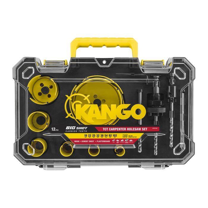 Kango 12 Piece Carpenter TCT Hole Saw Set