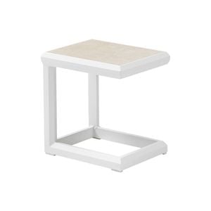 FurnitureOkay Mosman Aluminium Outdoor Side Table - White