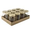 12PK Lemon & Lime Verona Glass Jar 150Ml Gold Lid