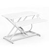 Ufurniture Standing Desk Converter Height Adjustable Desk Rise Dual Monitor Laptop Workstation with Keyboard Tray 80cm White