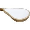 LVD Wooden Pear Trinket Storage Display Vanity Tray 25x18cm Brown/Ivory