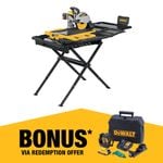DeWalt  2200W 254mm (10") Wet Tile Saw and Stand - D36000-XE