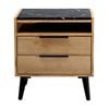 Thelma 2 Drawers Bedside Table Mango Oak