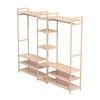 Milano Décor Multifunctional Bamboo Clothes Rack Storage Stand Organiser Oak
