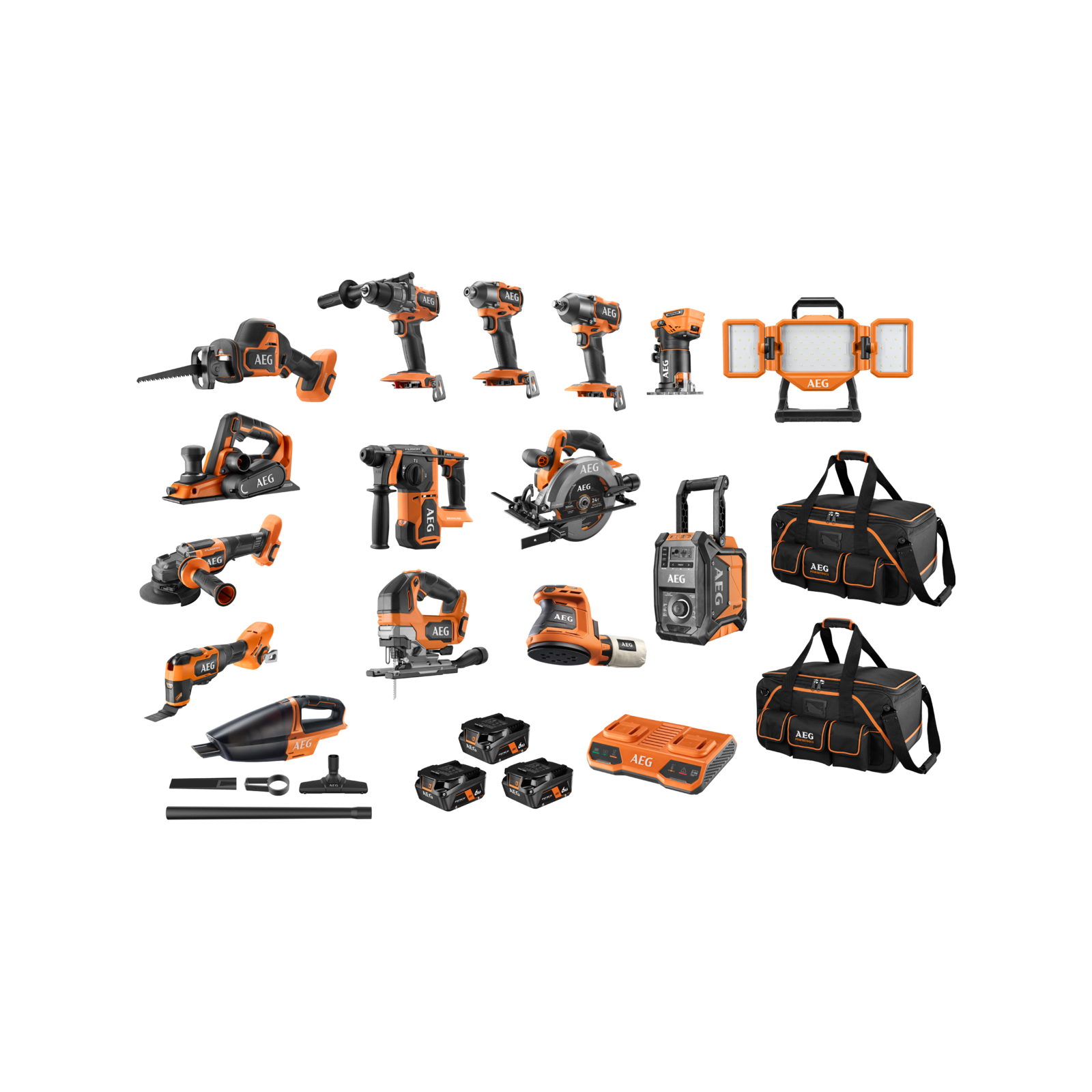 AEG 18V FUSION/Brushless 15-Piece 5.0Ah FORCE Kit thumbnail 2