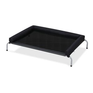 Tedi's Elevated Raised Dog Bed with Removable Bolster M Size in Black