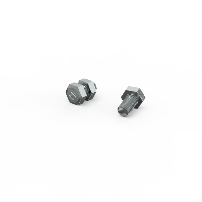 ZENITH M8 x 15mm Zinc Plated Hex Head Bolts and Nuts