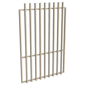 ProtectorAl 800 - 1200 x 1800mm Paperbark Aluminium Batten Pool Gate