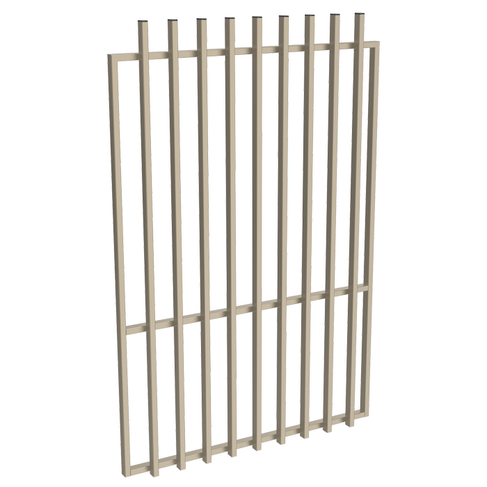 ProtectorAl 800 - 1200 x 1800mm Paperbark Aluminium Batten Pool Gate