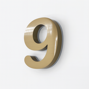 Chrome LED House Number Backlit 200mmH
