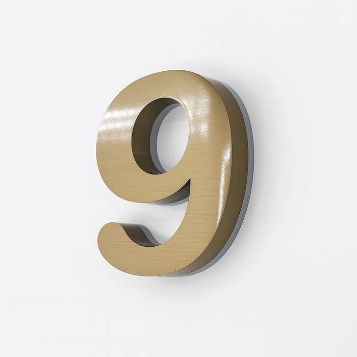 Chrome LED House Number Backlit 200mmH