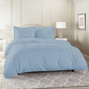 Luxor Queen Sky Color 1000TC 100% Cotton Quilt Doona Duvet Cover Pillowcase Set