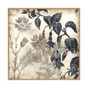 Artey | Bloom Shadows II - Framed Canvas - Natural Frame - 84 x 84cm
