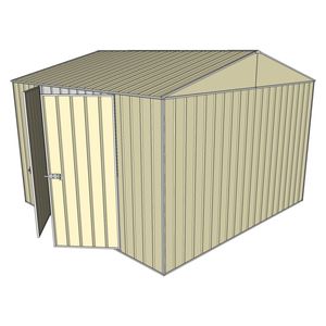 Build-a-Shed 3.0 x 3.0 x 2.3m Gable Double Hinged Side Doors Shed - Cream
