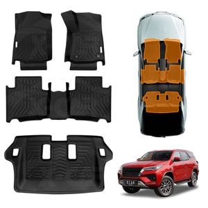 3D Floor Mats for Toyota Fortuner 2015-Onwards Heavy Duty All Weather Car Mats Carpet Liner Set