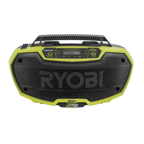 Ryobi One 18V Hybrid 2 Speaker Radio with Bluetooth R18HR 0 Skin Only Bunnings Australia