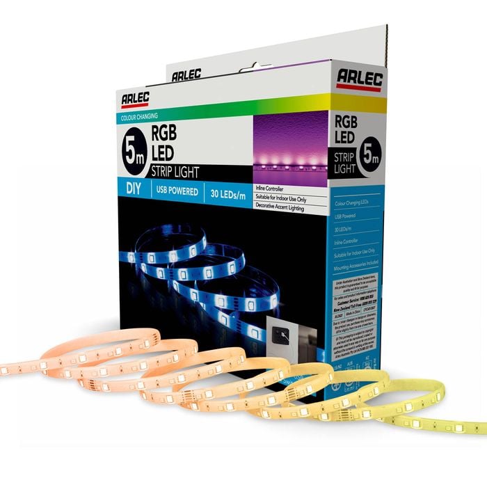  Arlec 5m USB RGB Strip Light