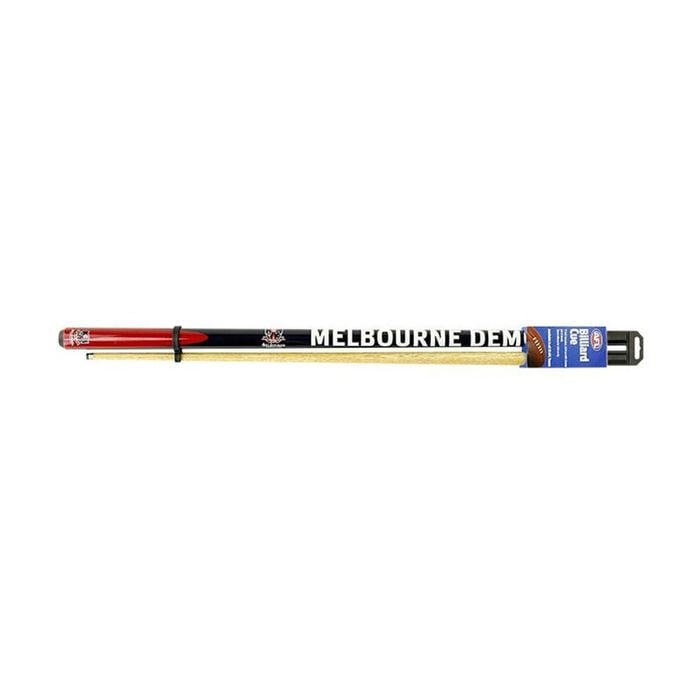 AFL 2-Piece Cue Melbourne Demons Ash Shaft 10mm Elkmaster Tip Billiards/Pool