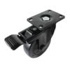 Easyroll 100mm Black PVC Swivel Castor With Brake