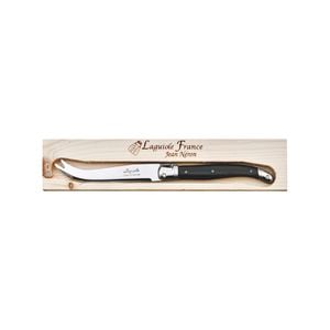 Laguiole Jean Neron Cheese Knife In Wooden Gift Box - Black