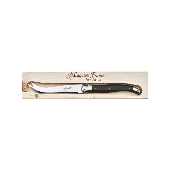 Laguiole Jean Neron Cheese Knife In Wooden Gift Box - Black