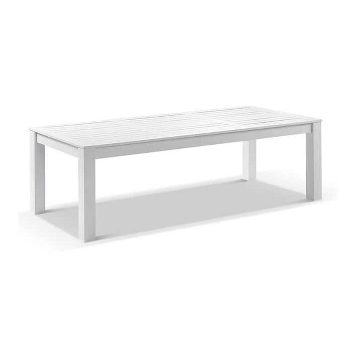 Santorini 2.5m Outdoor Rectangle Aluminium Dining Table White