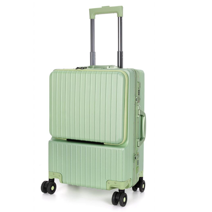 Swiss Aluminum Luggage Suitcase with TSA locker Carry On HardCase 20" SN8610A Green