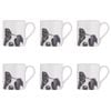 6x Ashdene Peeking Pups Ceramic Drinking Mug Border Collie 370ml Animal Art