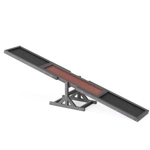 Costway Pet Seesaw Dog Agility Obedience Training Puppy Outdoor Play Grey
