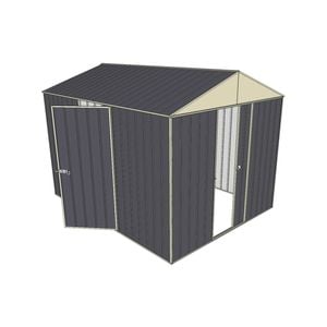 Build-a-Shed 2.3 x 3.0 x 2.3m Front Gable Dual Door Shed - Grey